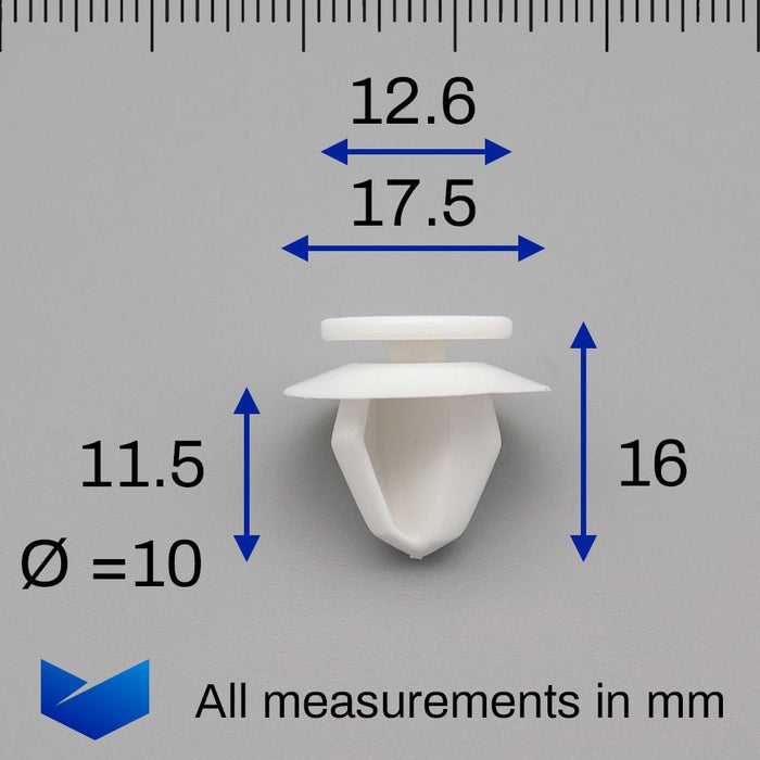 Trim Panel Clip, White - Citroen 6991T3 - VehicleClips