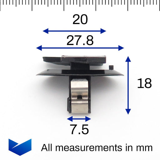 Trim Panel Clips with Metal Spring, Renault 7703077478 - VehicleClips