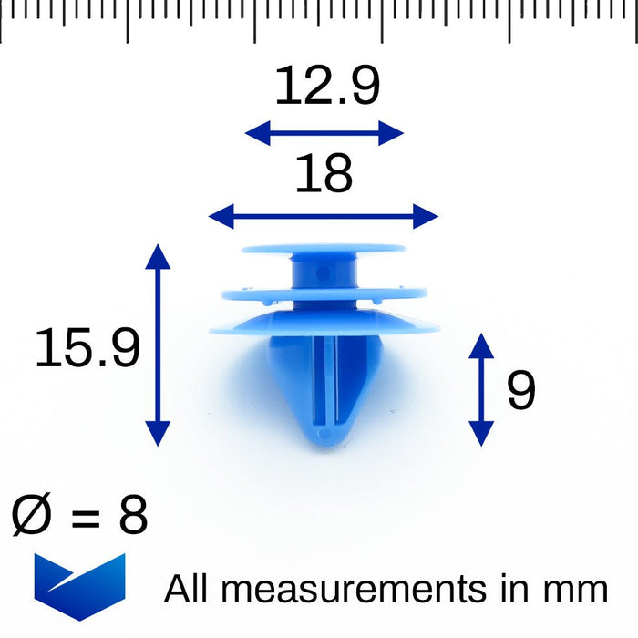 Trim Panel Fastener, Nissan 01553 - 09131 - VehicleClips