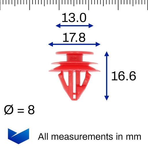 Trim Panel Plastic Moulding Clip, Toyota 9046709240, 90467 - 09240 - VehicleClips