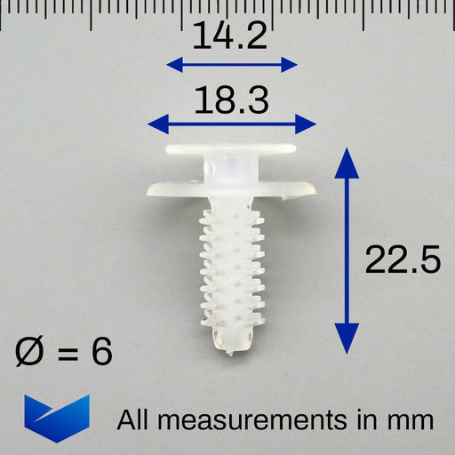Trim Panel Retainer Clip, Door Cards & Panels, Fiat 7739801, 71732857 - VehicleClips