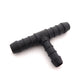 Twin 10mm to 8mm Car Heater & Breather Hose Connector, T - piece, Nylon PA66 - VehicleClips