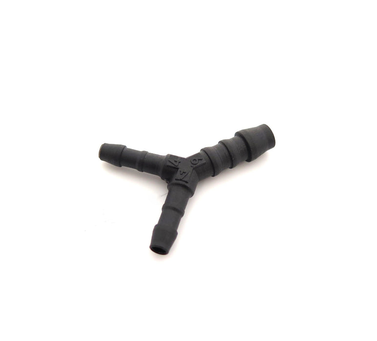 Twin 4mm to 6mm Car Heater & Breather Hose Connector, Y - Piece, Nylon PA66 - VehicleClips