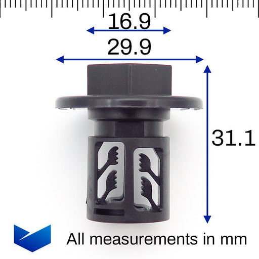 Underbody Trim Panel Plastic Securing Bolt Fastener, Honda 91505T5A003 - VehicleClips