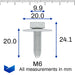 Undertray SEM Bolt & Washer, M6 x18mm, Tesla 1484170 - 00 - A - VehicleClips