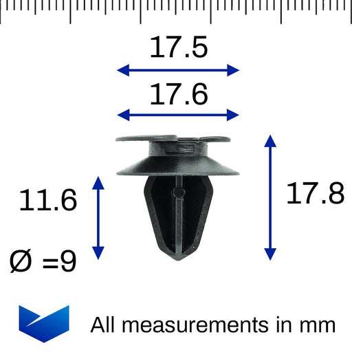 Vauxhall Plastic Trim Clips - Interior Door Card Panels & Trim Moulding - 90221828 - VehicleClips