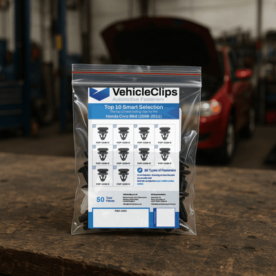 Volkswagen Scirocco Fastener Assortment Mk3 (2008 - 2017) - 50 Piece Kit with Top 10 Most Common Clips & Fixings - VehicleClips