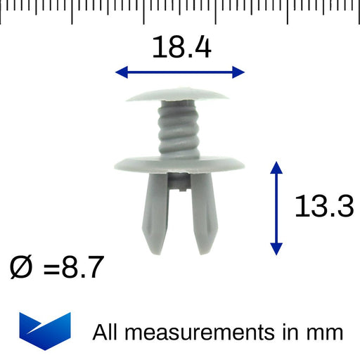Volkswagen T4 T5 Transporter Eurovan Light Grey Trim Panel Lining Clips - VehicleClips