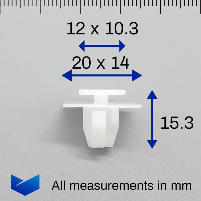 Wheel Arch Flare & Side Moulding Trim Clips, Hyundai 877162W000 - VehicleClips