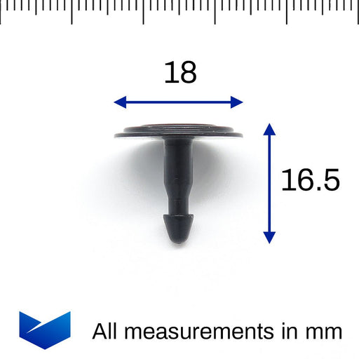 Wheel Arch Lining Fastening & Retainer Push Clips, Honda 91501T2A003 - VehicleClips