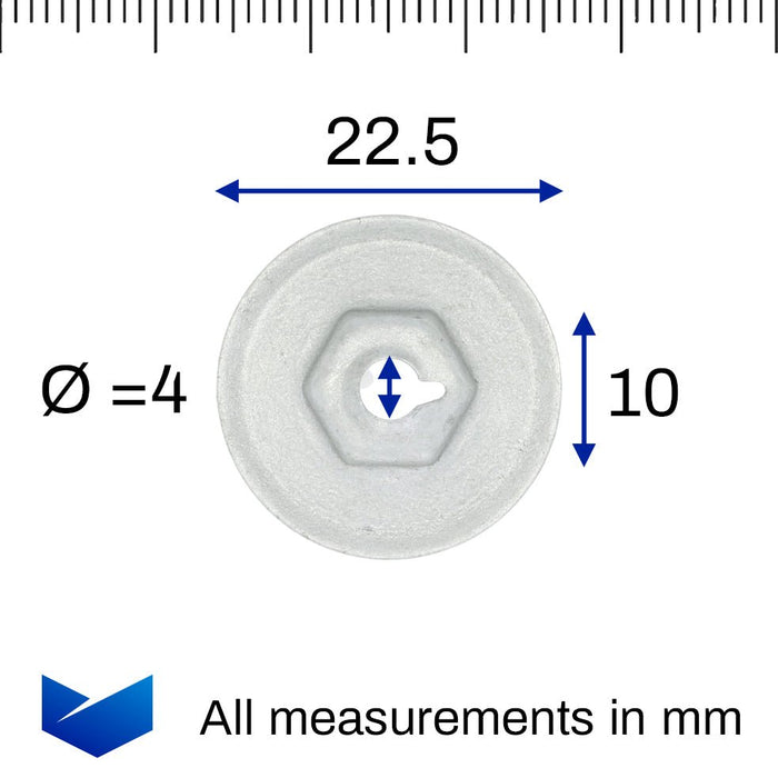 Wheel Arch Lining & Underbody Shield Metal Nut, Ford 1382642 - VehicleClips