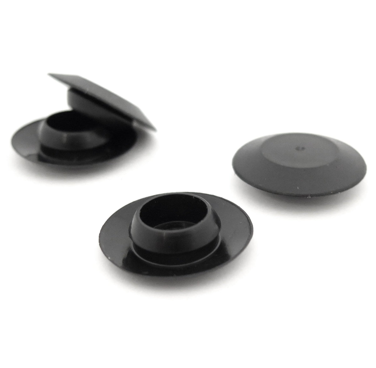 13-mm-Lochstopfen/Blind- oder Blindtülle, schwarzes PVC