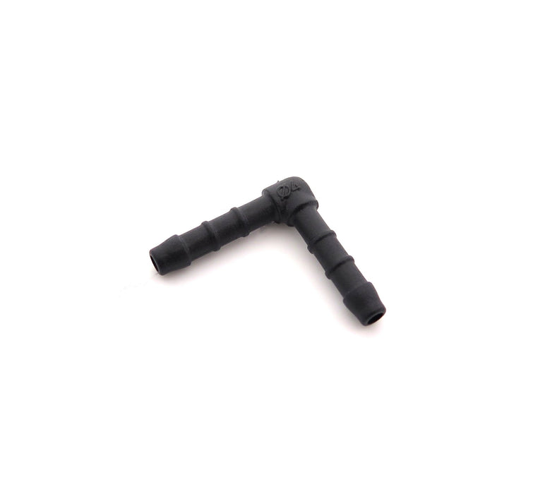 4mm Car Heater & Breather Hose Connector, 90° Nylon PA66 - VehicleClips