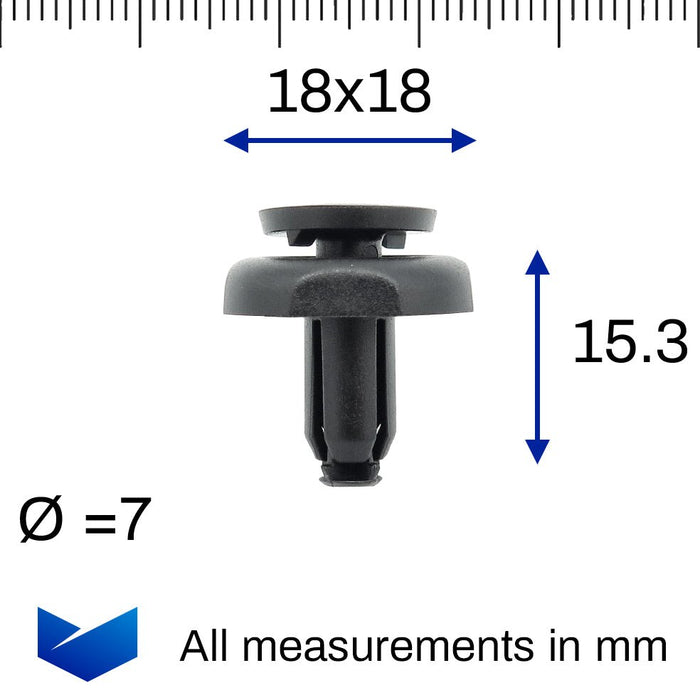 Toyota Emblem Replacement 100pcs Engine Cover & Bumper Clips - 7mm Hole Push Rivets For Toyota, Lexus, Scion Vehicles Engine Cover Clips Bulk - Foto 2