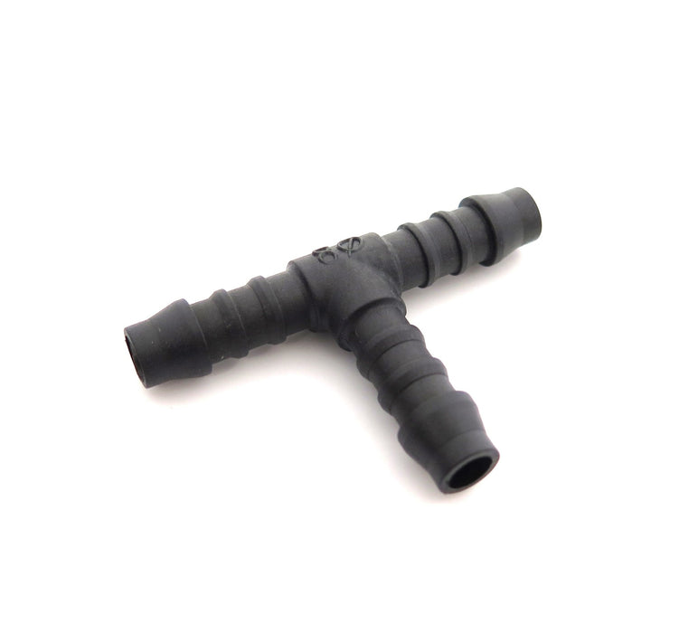 8mm Car Heater & Breather Hose Connector, T-piece, Nylon PA66 - VehicleClips