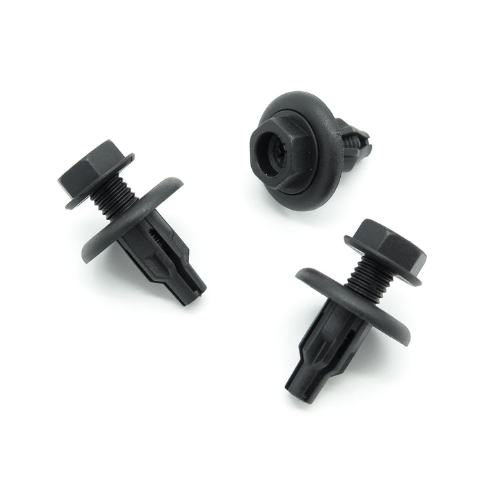 8mm Plastic Screw Fit Clips for Engine Undertrays & Shields
