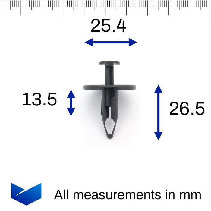 8mm Push Fit Plastic Rivet, Ford 1028521 Wheel Arch Lining Clips ...