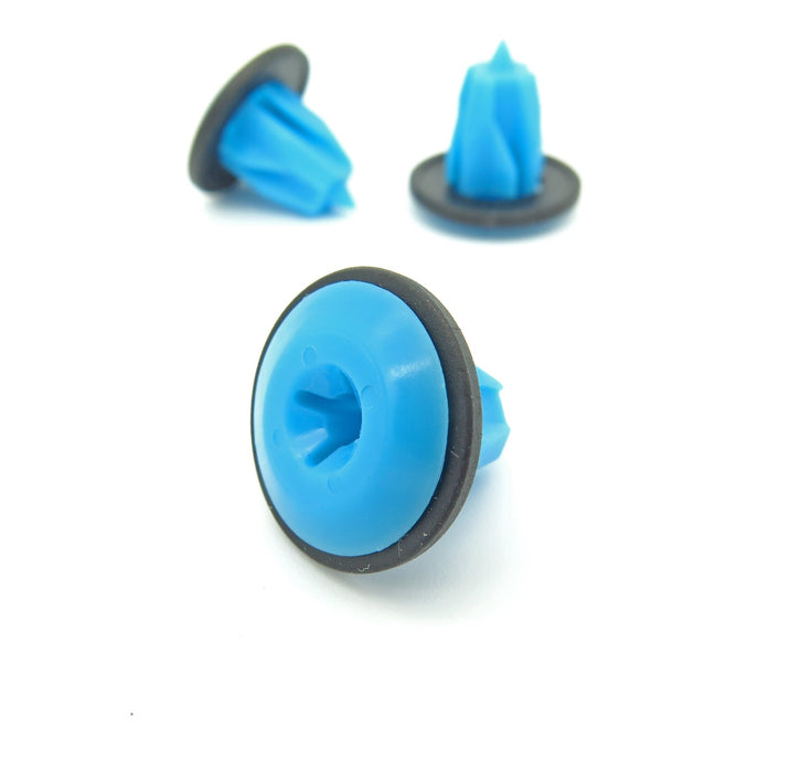 8x8mm Blue Screw Grommet with Seal, Alfa Romeo 46558337 - VehicleClips