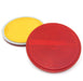 Circular Red Reflector, Self Adhesive Mounting, 78mm, E-Approved - VehicleClips