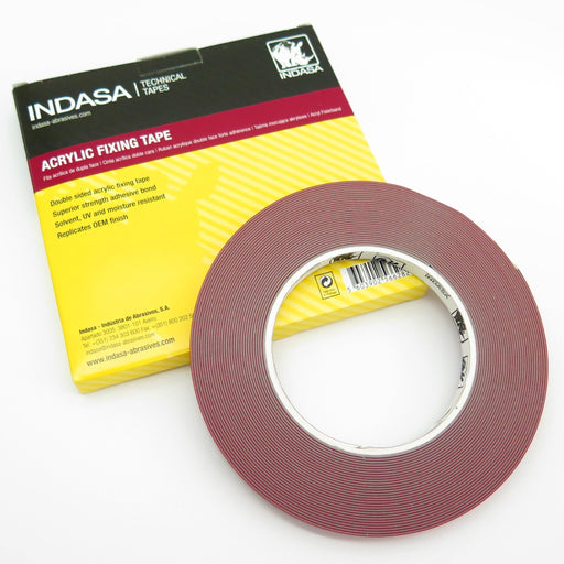 Indasa Double Sided Acrylic Fixing Tape, 9mm x 10m - VehicleClips