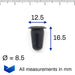 Land Rover Plastic Grommet Plug- For Exterior Pillar Mouldings & Trims- LR002229 - VehicleClips