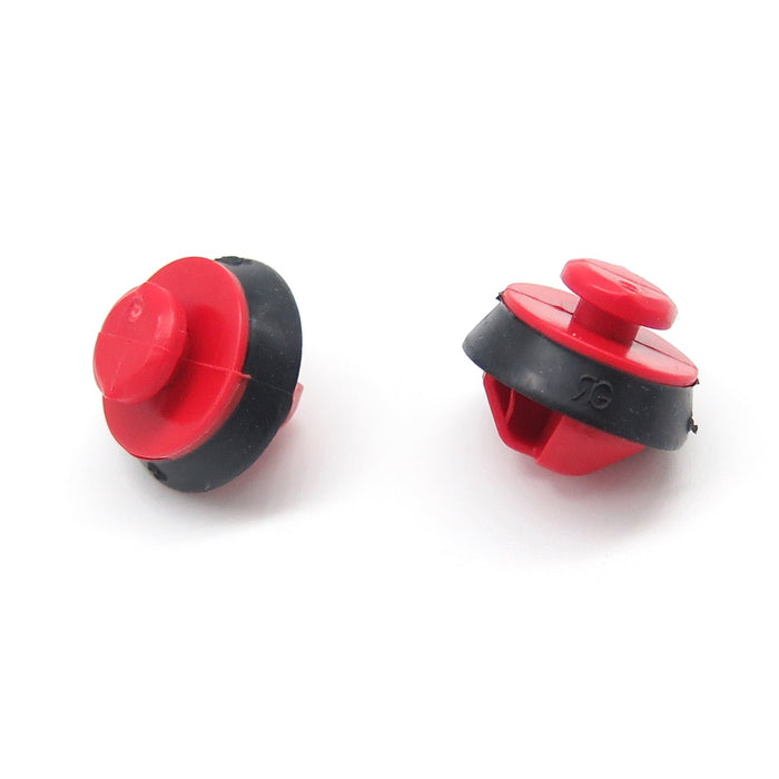 Red Exterior Moulding Clips with Integrated Rubber Seal, Renault 8201619629 - VehicleClips