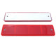 Red Large Rectangular Reflector, Screw Mounts, 173mm x 40mm - VehicleClips