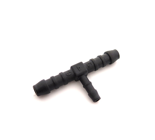 Twin 6mm to 4mm Car Heater & Breather Hose Connector, T-piece, Nylon PA66 - VehicleClips