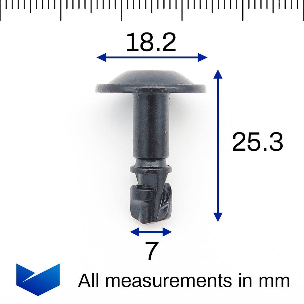 Twist Lock Bolt for Undertrays & Shields, BMW 51718218852 — VehicleClips